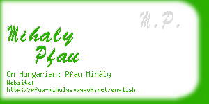 mihaly pfau business card